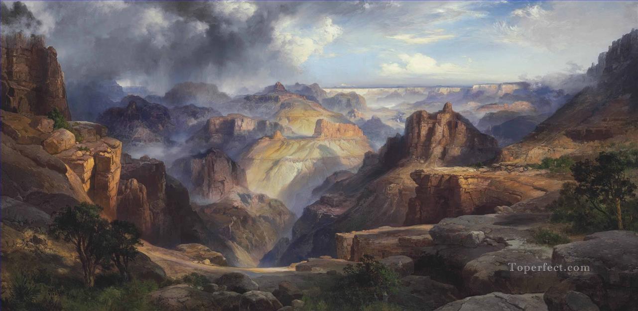 コロラド山のグランドキャニオン油絵